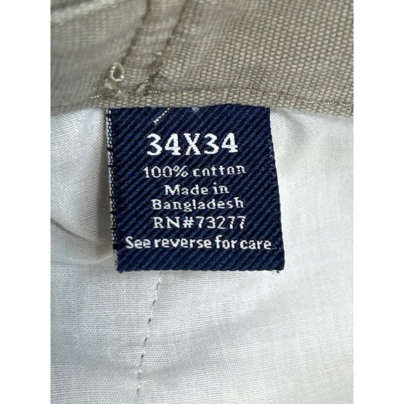 Croft & Barrow Pants Mens 34x34‎ Khaki Cargo Classic Fit - Picture 5 of 11